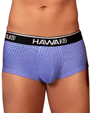 Kleidung_Hawai Herrenunterwäsche Hawai 42431 Bedruckte Slips Blau