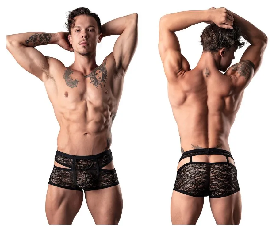 Bekleidung_Herren Power_Herrenunterwäsche Male Power 126-289 Lucifer Ausschnitt Kurzfarbe Schwarz