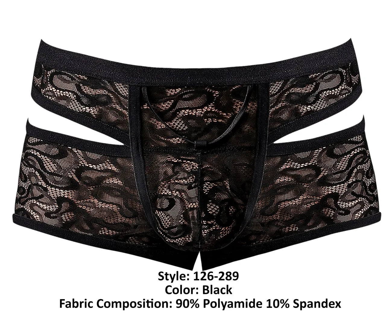 Bekleidung_Herren Power_Herrenunterwäsche Male Power 126-289 Lucifer Ausschnitt Kurzfarbe Schwarz