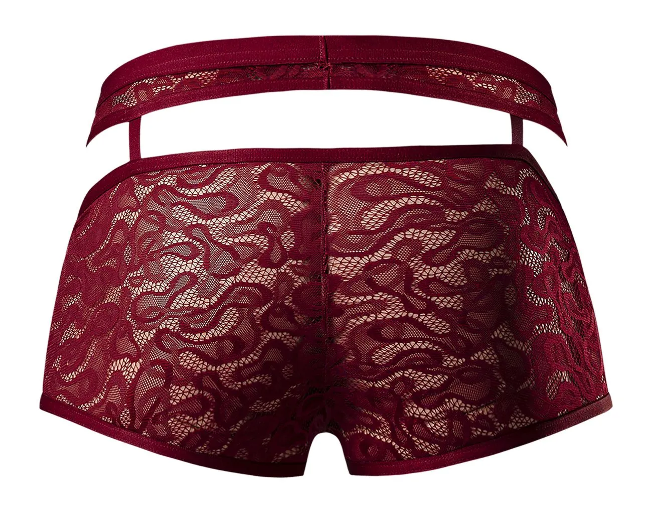 Bekleidung_Herren Power_Herrenunterwäsche Male Power 126-289 Lucifer Ausgeschnittenes Kurzshorts Farbe Burgunder