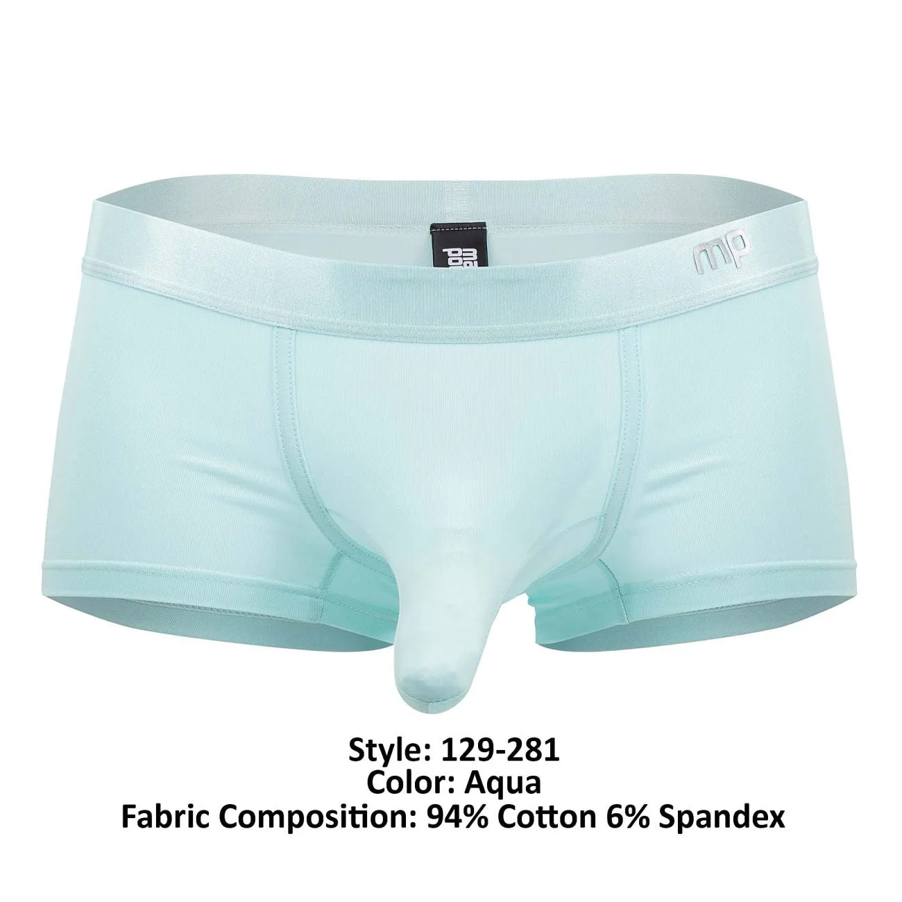 Bekleidung_Herren Power_Herrenunterwäsche Male Power 129-281 Leichte Mini-Shorts mit Ärmeln Farbe Aqua