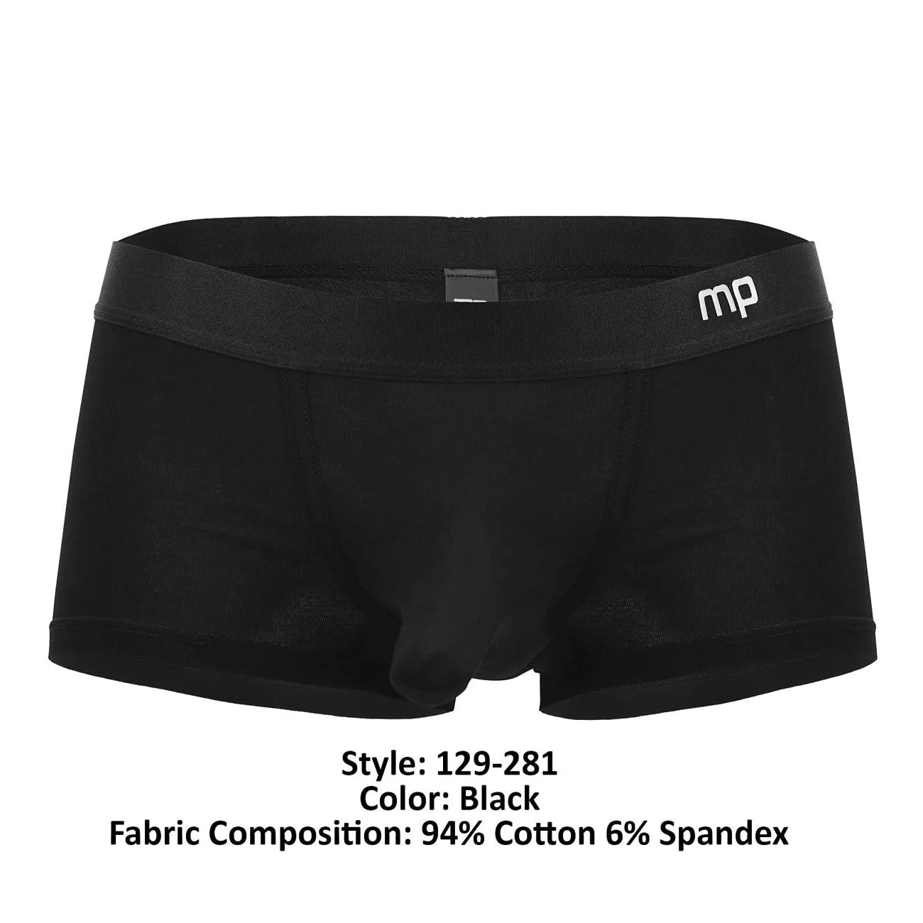 Bekleidung_Herren Power_Herrenunterwäsche Male Power 129-281 Leichte Mini-Shorts mit Ärmeln Farbe Schwarz
