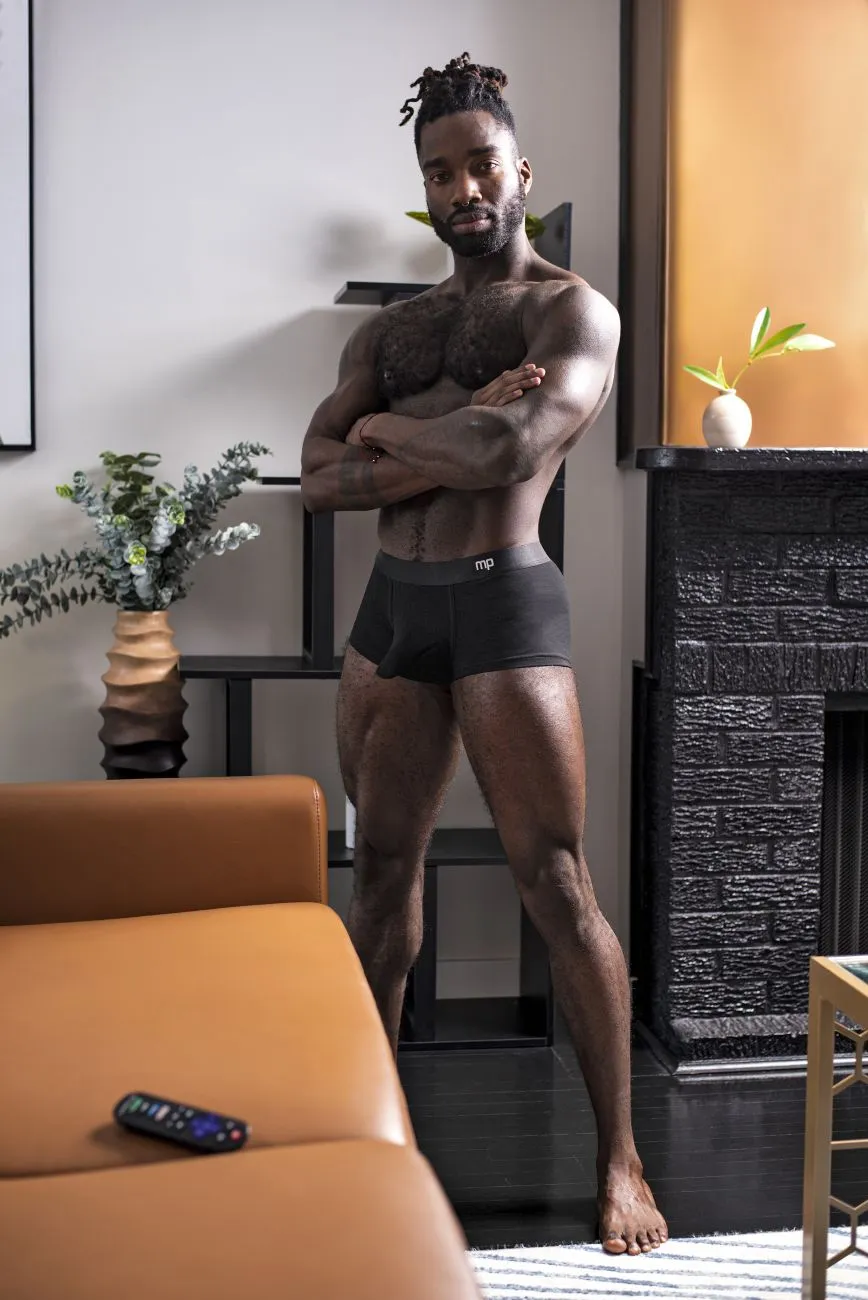 Bekleidung_Herren Power_Herrenunterwäsche Male Power 129-281 Leichte Mini-Shorts mit Ärmeln Farbe Schwarz