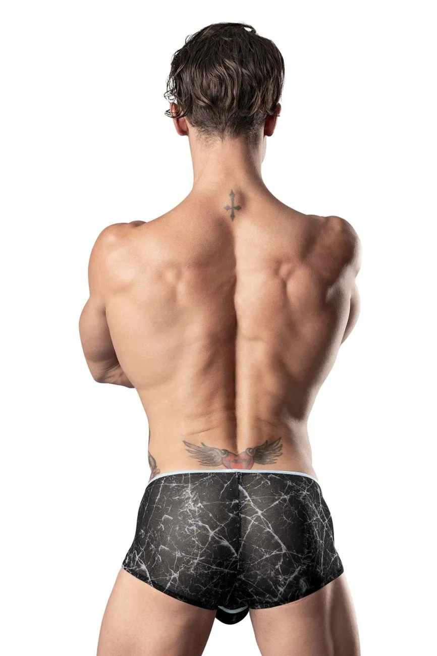 Bekleidung_Herren Power_Herrenunterwäsche Male Power 130-290 Marmormesh Mikro-Mini-Shorts Farbe Schwarz