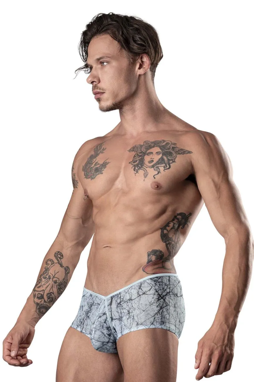 Bekleidung_Herren Power_Herrenunterwäsche Male Power 130-290 Marmormasche Mikro Mini Short Farbe Hellblau