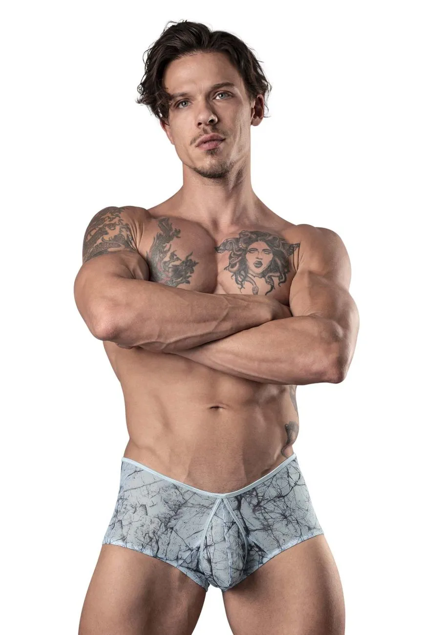 Bekleidung_Herren Power_Herrenunterwäsche Male Power 130-290 Marmormasche Mikro Mini Short Farbe Hellblau