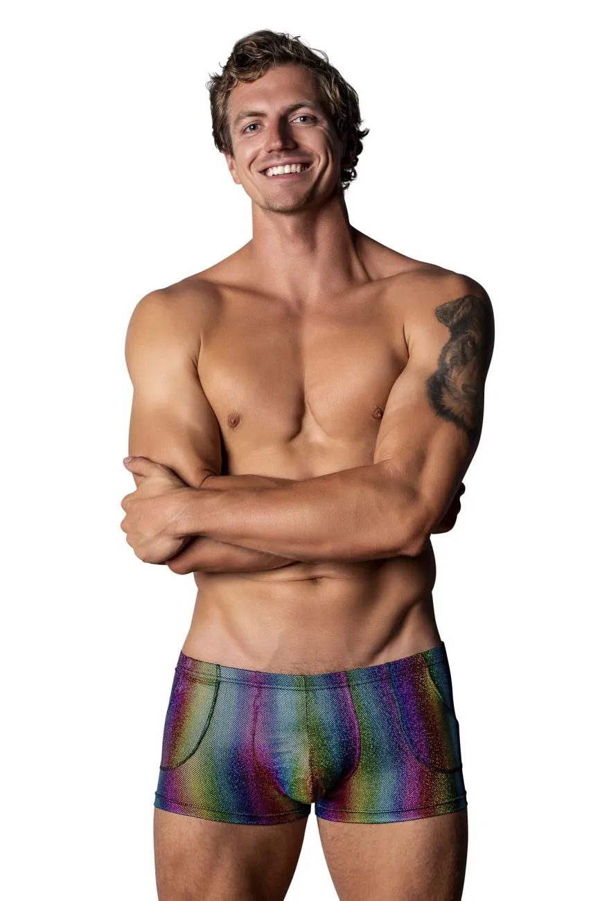 Bekleidung_Herren Power_Herrenunterwäsche Male Power 132-297 Pack N Play Pocket Short Farbe Regenbogen