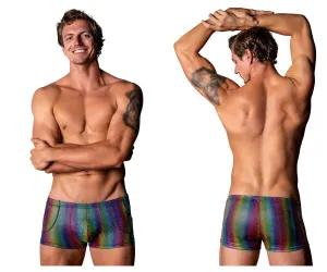 Bekleidung_Herren Power_Herrenunterwäsche Male Power 132-297 Pack N Play Pocket Short Farbe Regenbogen