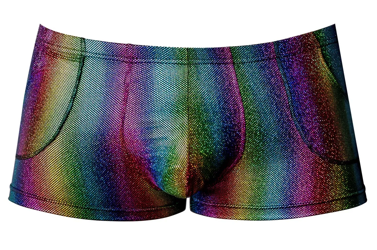 Bekleidung_Herren Power_Herrenunterwäsche Male Power 132-297 Pack N Play Pocket Short Farbe Regenbogen