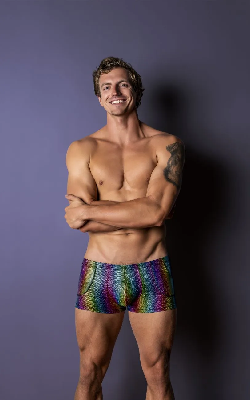 Bekleidung_Herren Power_Herrenunterwäsche Male Power 132-297 Pack N Play Pocket Short Farbe Regenbogen