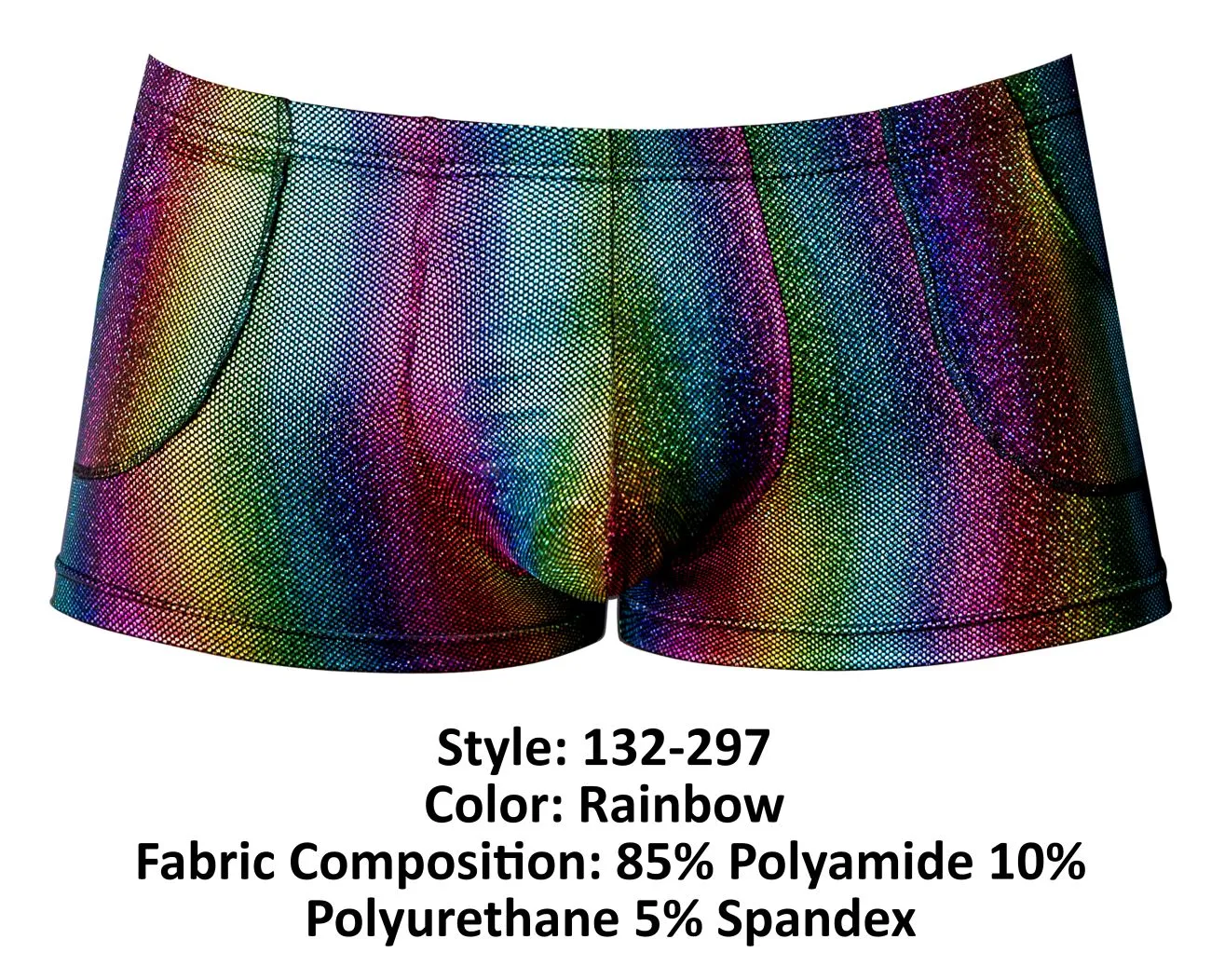 Bekleidung_Herren Power_Herrenunterwäsche Male Power 132-297 Pack N Play Pocket Short Farbe Regenbogen