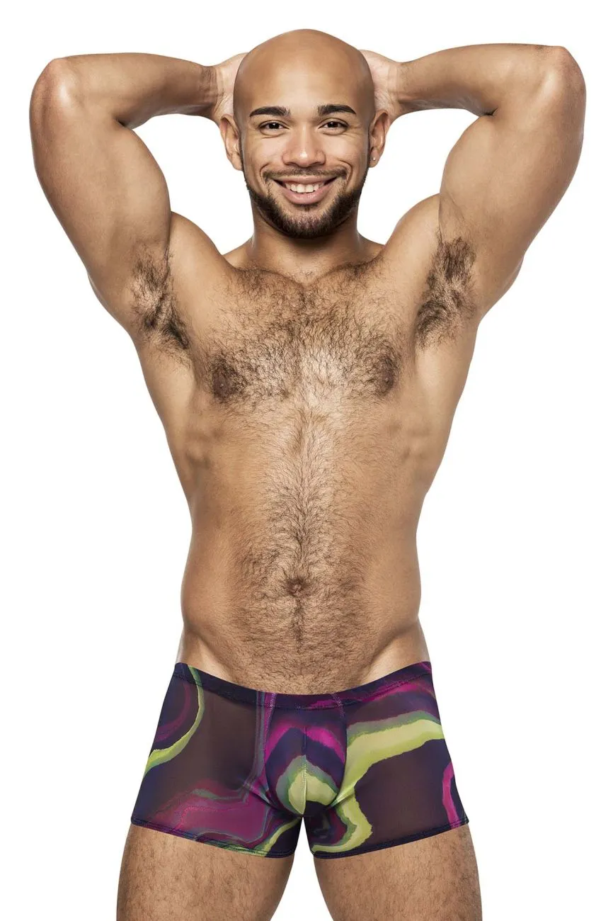 Bekleidung_Herren Power_Herrenunterwäsche Male Power 145-278 Galaktische Mini-Shorts Farbig Bedruckt