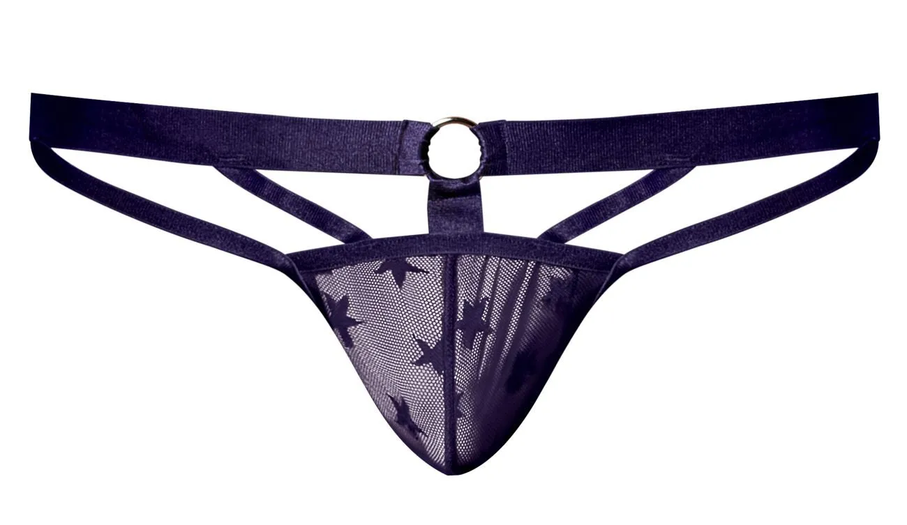 Bekleidung_Herren Power_Herrenunterwäsche Male Power 386-291 Love Star Jockstrap mit Ring Farbe Lila