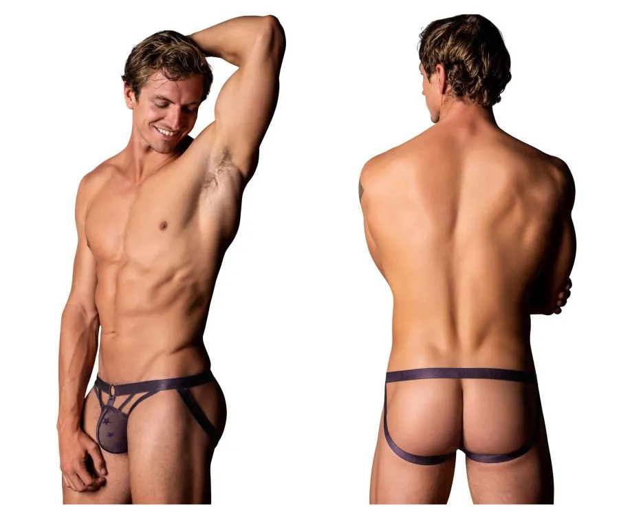 Bekleidung_Herren Power_Herrenunterwäsche Male Power 386-291 Love Star Jockstrap mit Ring Farbe Lila