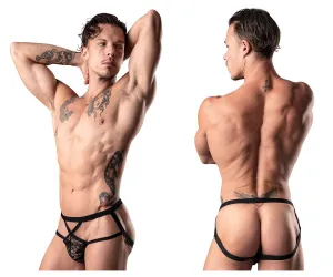 Bekleidung_Herren Power_Herrenunterwäsche Male Power 394-289 Lucifer Jockstrap mit Riemchen Farbe Schwarz