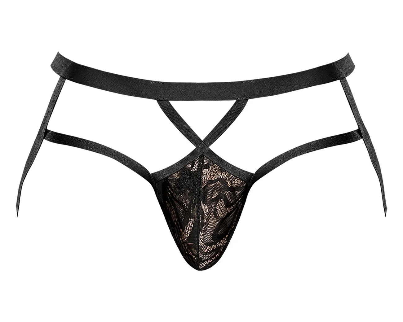 Bekleidung_Herren Power_Herrenunterwäsche Male Power 394-289 Lucifer Jockstrap mit Riemchen Farbe Schwarz