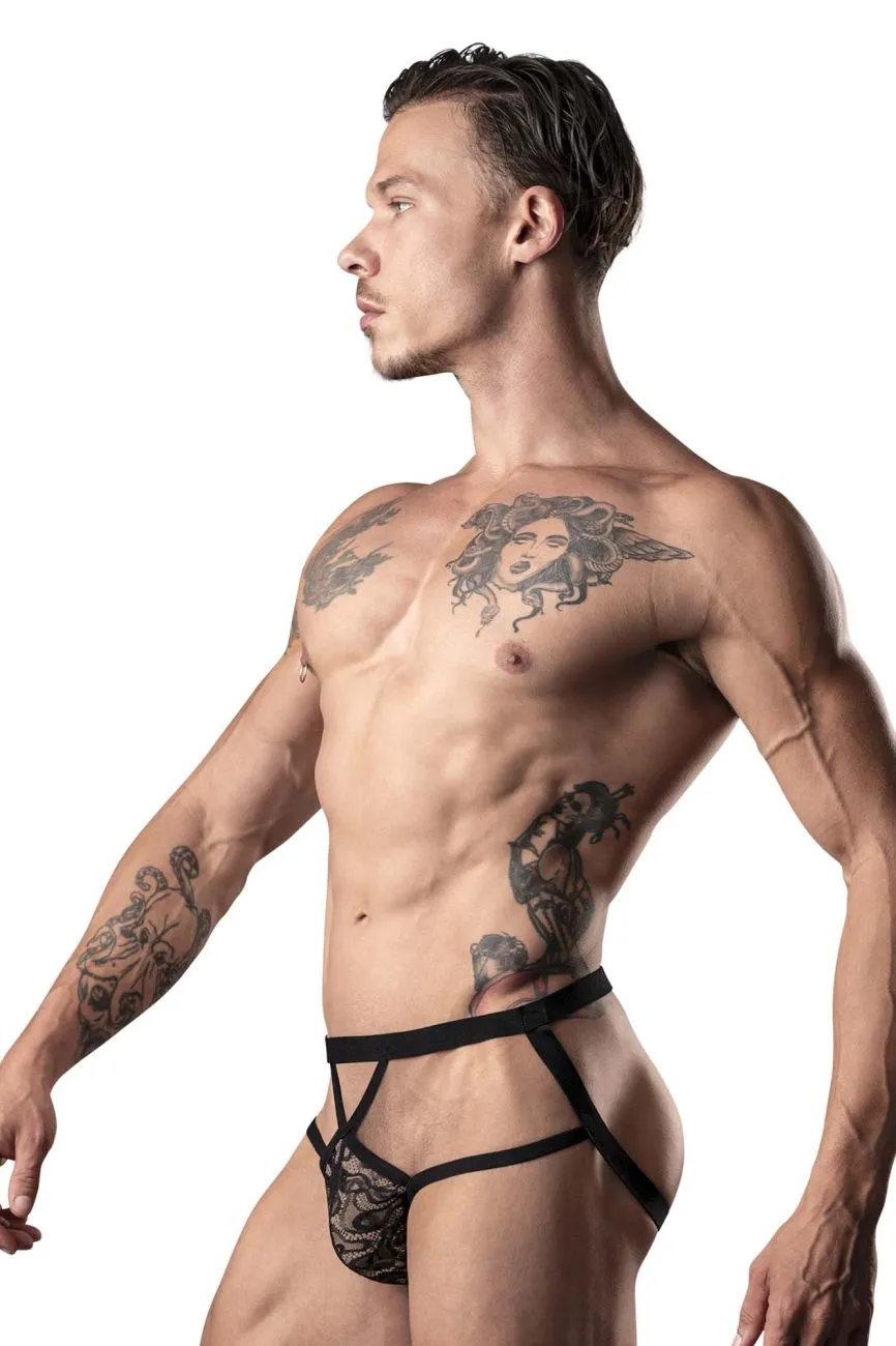 Bekleidung_Herren Power_Herrenunterwäsche Male Power 394-289 Lucifer Jockstrap mit Riemchen Farbe Schwarz