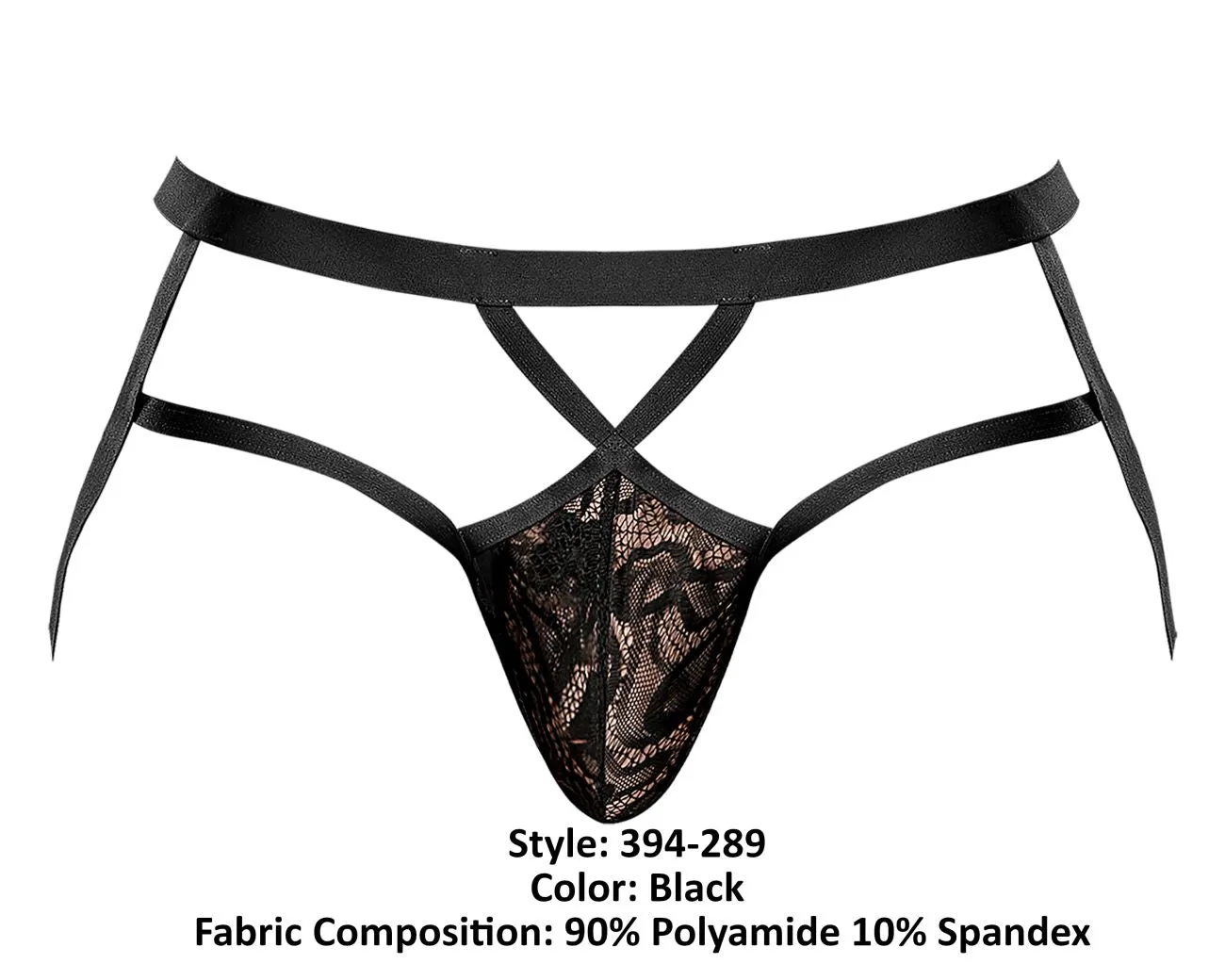 Bekleidung_Herren Power_Herrenunterwäsche Male Power 394-289 Lucifer Jockstrap mit Riemchen Farbe Schwarz
