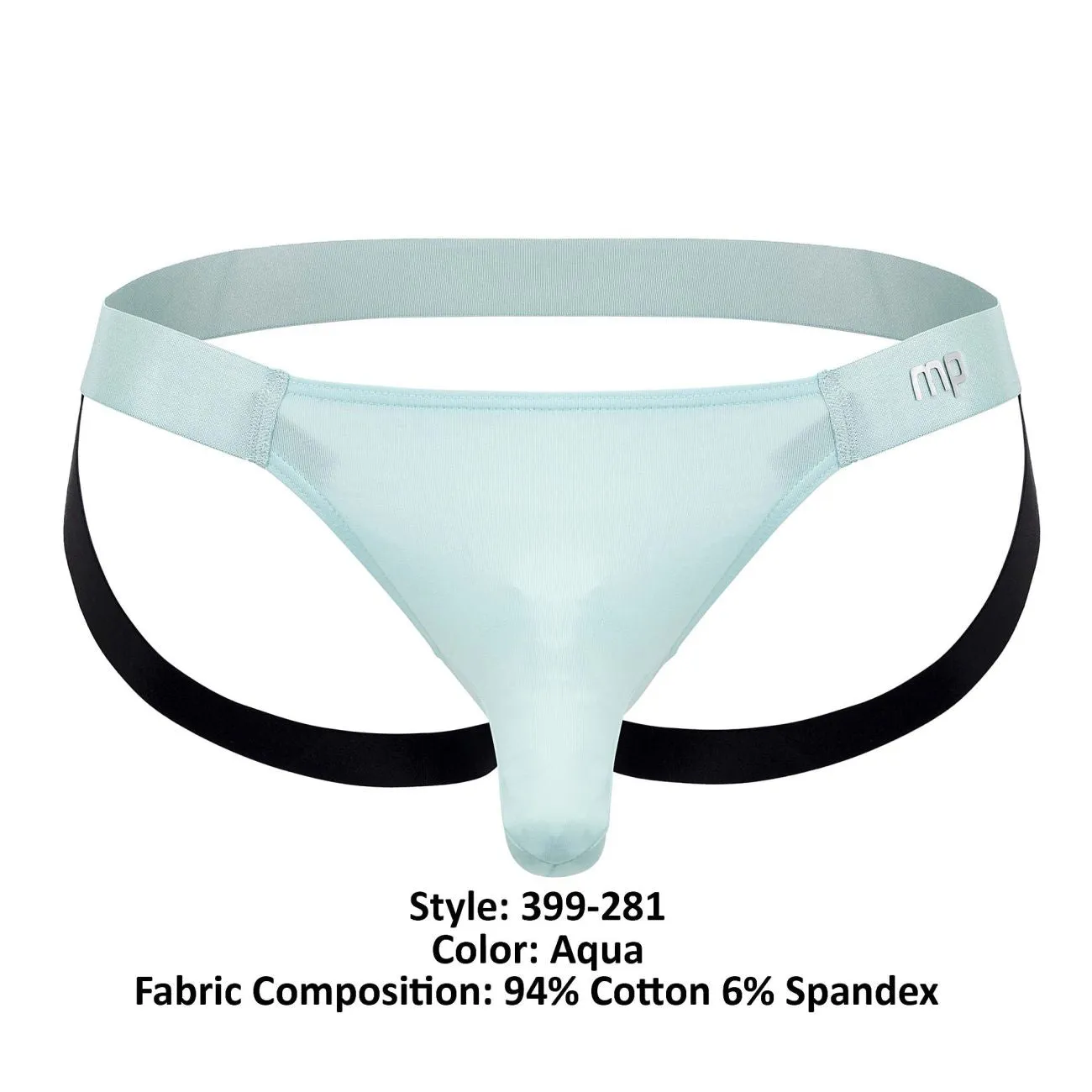 Bekleidung_Herren Power_Herrenunterwäsche Male Power 399-281 Leichte und luftige Jockstrap-Hülle Farbe Aqua