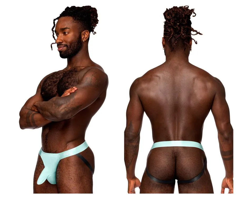 Bekleidung_Herren Power_Herrenunterwäsche Male Power 399-281 Leichte und luftige Jockstrap-Hülle Farbe Aqua