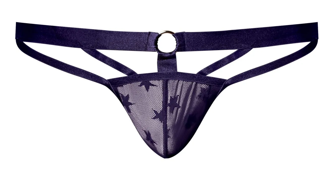 Bekleidung_Herren Power_Herrenunterwäsche Male Power 416-291 Love Star Tanga mit Ring Farbe Lila
