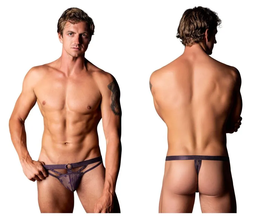 Bekleidung_Herren Power_Herrenunterwäsche Male Power 416-291 Love Star Tanga mit Ring Farbe Lila