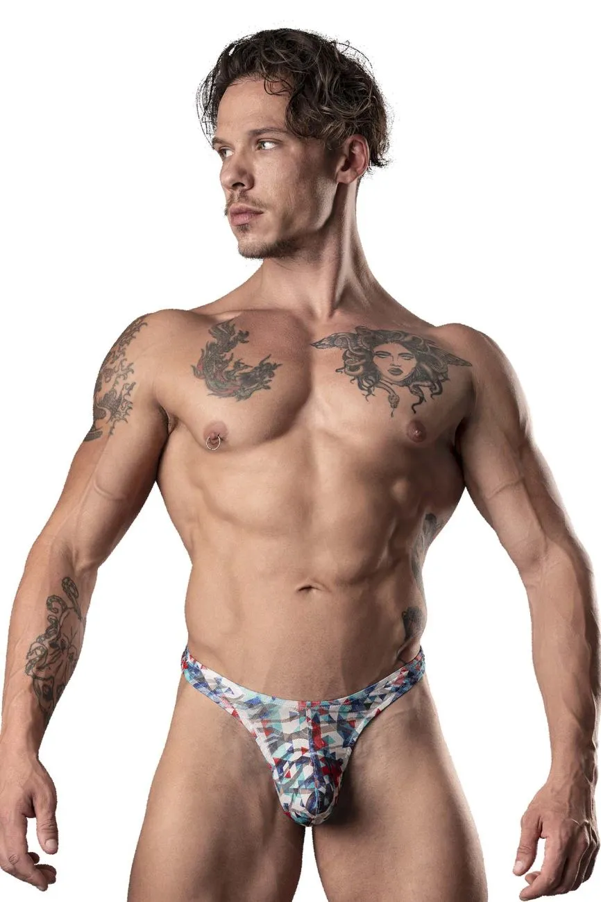 Bekleidung_Herren Power_Herrenunterwäsche Male Power 431-293 Deine Spitze oder Meine Bong Tanga Farbe Rot-Weiß-Blau