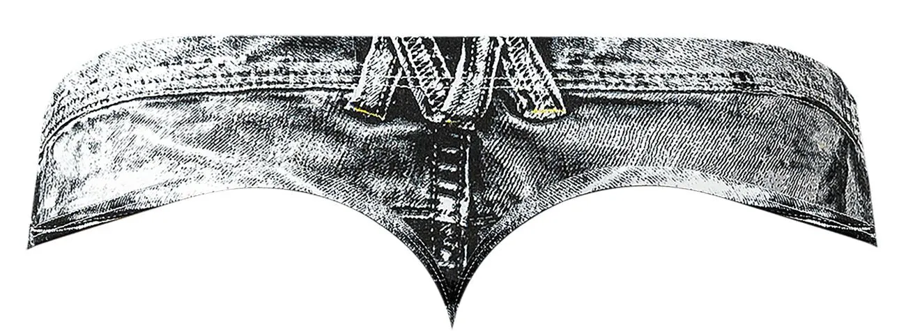 Bekleidung_Herren Power_Herrenunterwäsche Male Power 440-286 Schmutziger Denim Stringfarbe Denim-Druck