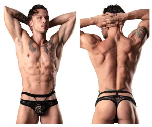 Bekleidung_Herren Power_Herrenunterwäsche Male Power 446-289 Lucifer Ausschnitt Riemchen-Tanga Farbe Schwarz