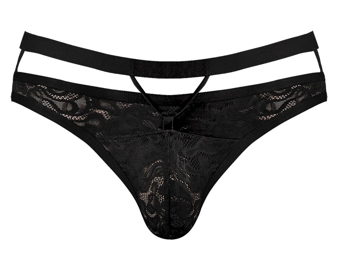 Bekleidung_Herren Power_Herrenunterwäsche Male Power 446-289 Lucifer Ausschnitt Riemchen-Tanga Farbe Schwarz
