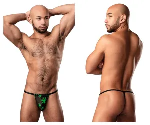 Bekleidung_Herren Power_Herrenunterwäsche Male Power 450-294 Hazy Dayz Posiergurt Farbe Cannabisblatt