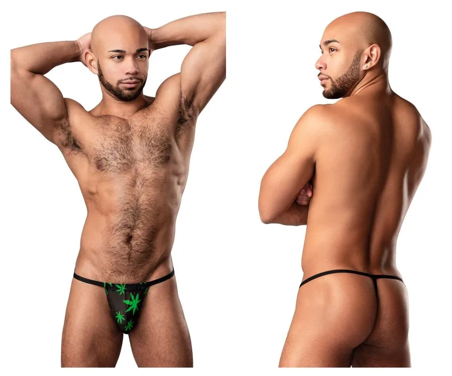 Bekleidung_Herren Power_Herrenunterwäsche Male Power 450-294 Hazy Dayz Posiergurt Farbe Cannabisblatt