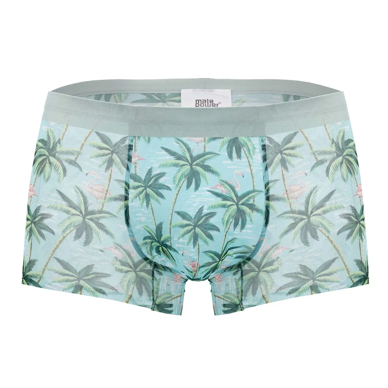 Bekleidung_Herren Power_Herrenunterwäsche Male Power SMS-011 Durchsichtige Drucke Nahtlose Kurzfarbe Flamingo