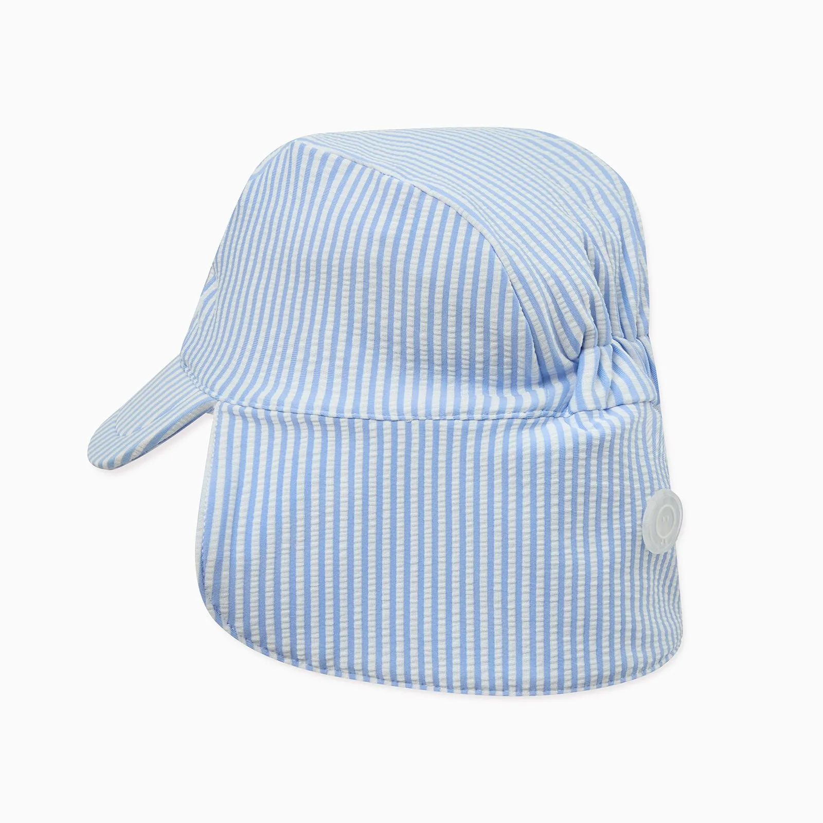 Cloud Stripe Seersucker Sonnenschutz Schwimmhut