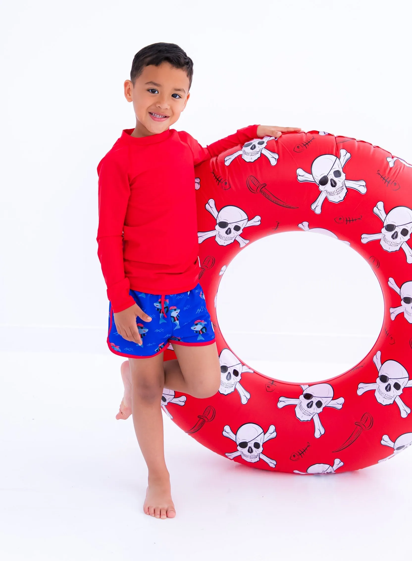 Karmesinrotes Rashguard-Babykids_Birdie-Bean