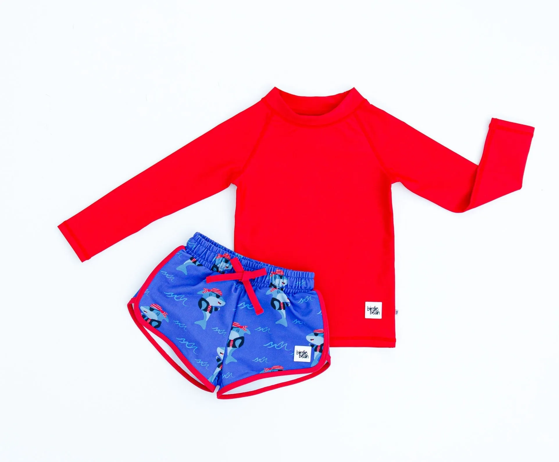 Karmesinrotes Rashguard-Babykids_Birdie-Bean