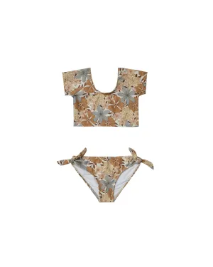 gekürztes Rashguard-Set || Safari-Blumenmuster