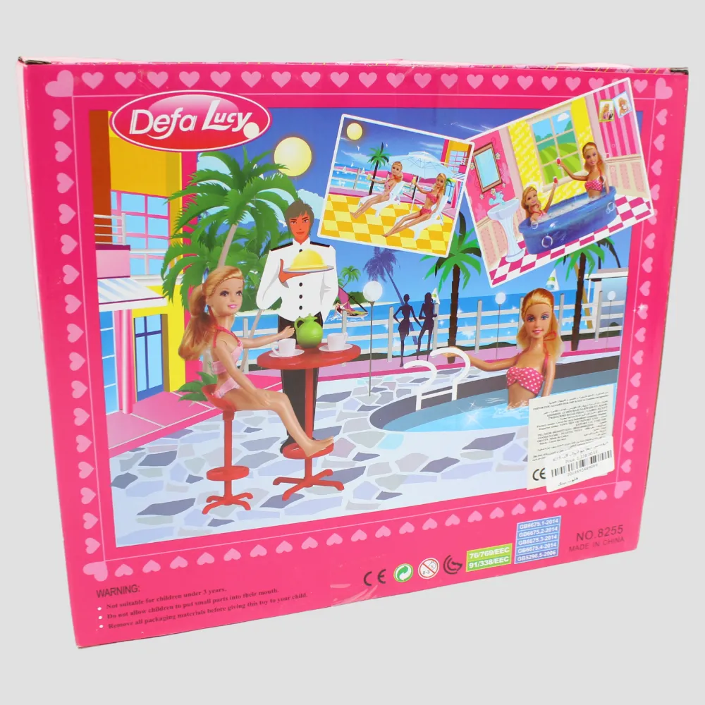 Defa Lucy Schwimmzeit Spielset – 2 Puppen mit Zubehör (13 Teile)