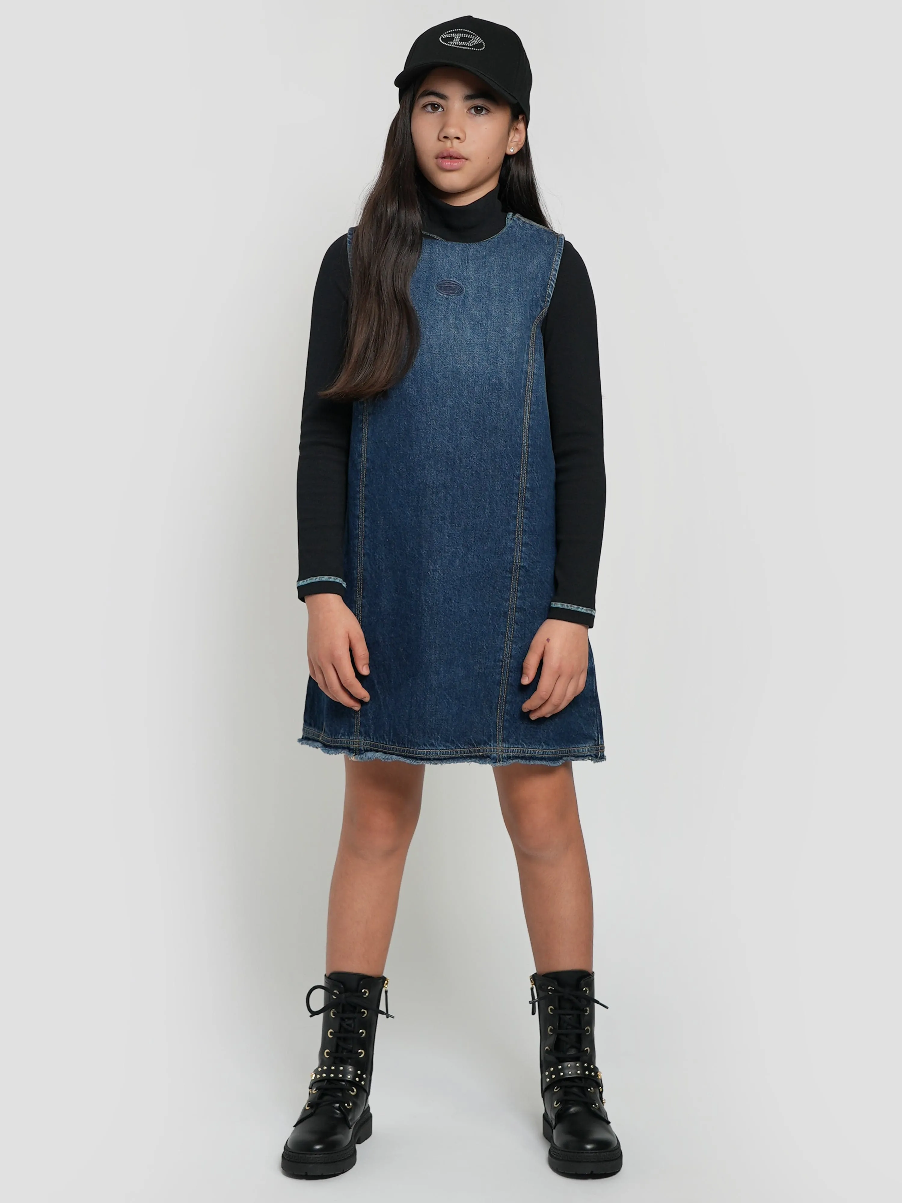 Diesel Girls Destar Denim Kleid in Blau