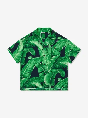 Dolce & Gabbana Jungen Bananenblatt Hemd in Grün