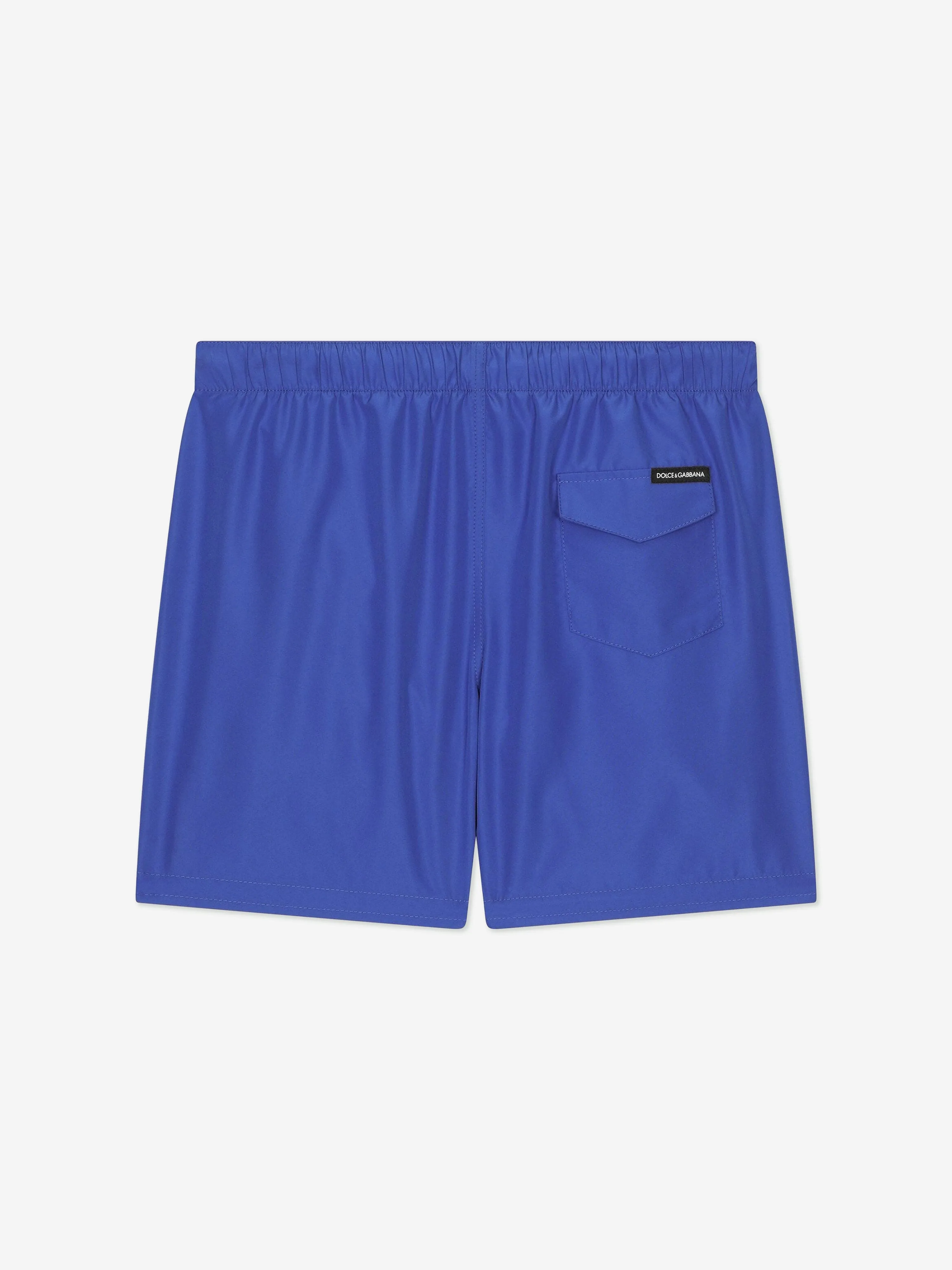 Dolce & Gabbana Boys Milano Logo Badeshorts in Blau