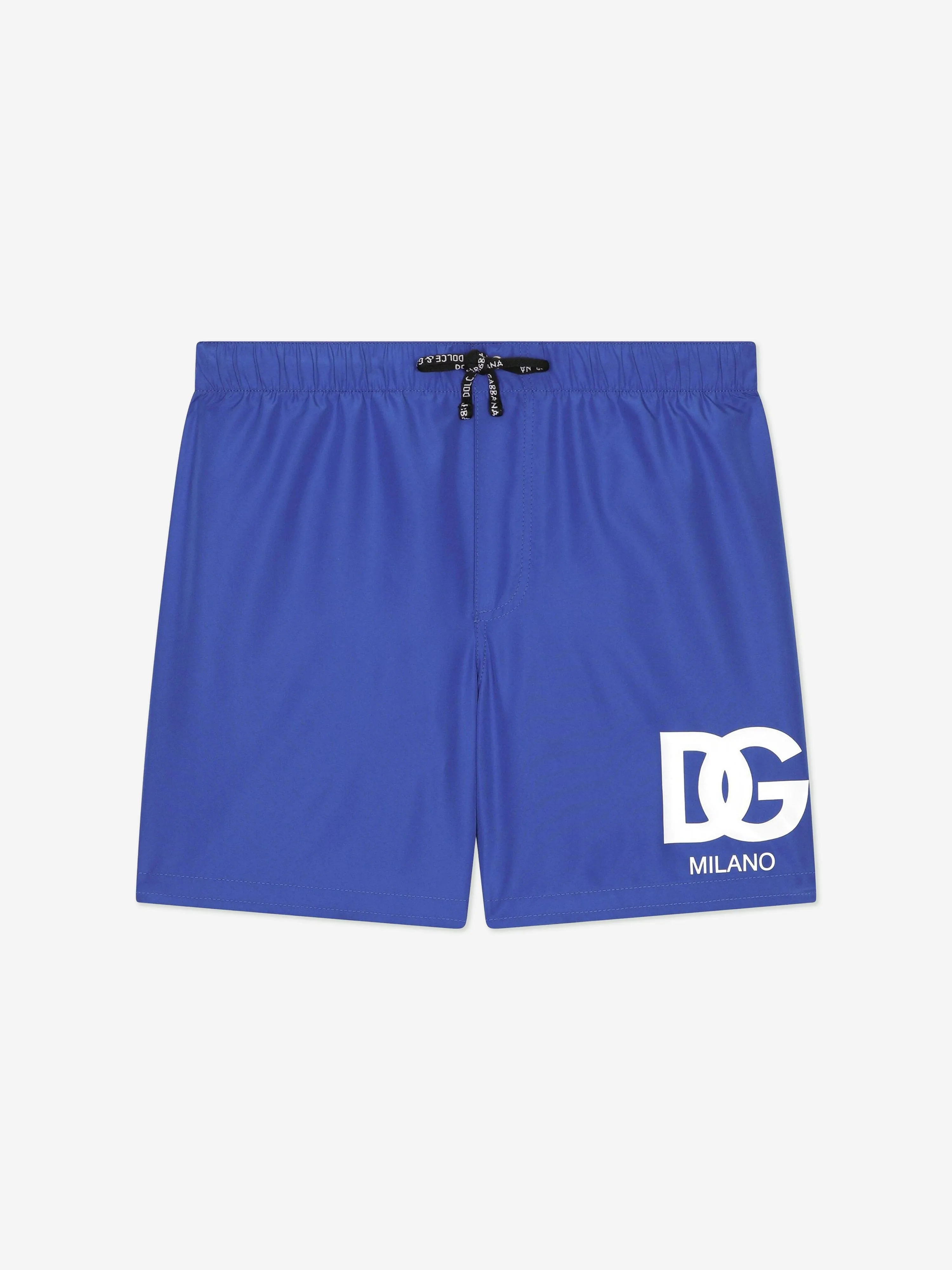 Dolce & Gabbana Boys Milano Logo Badeshorts in Blau