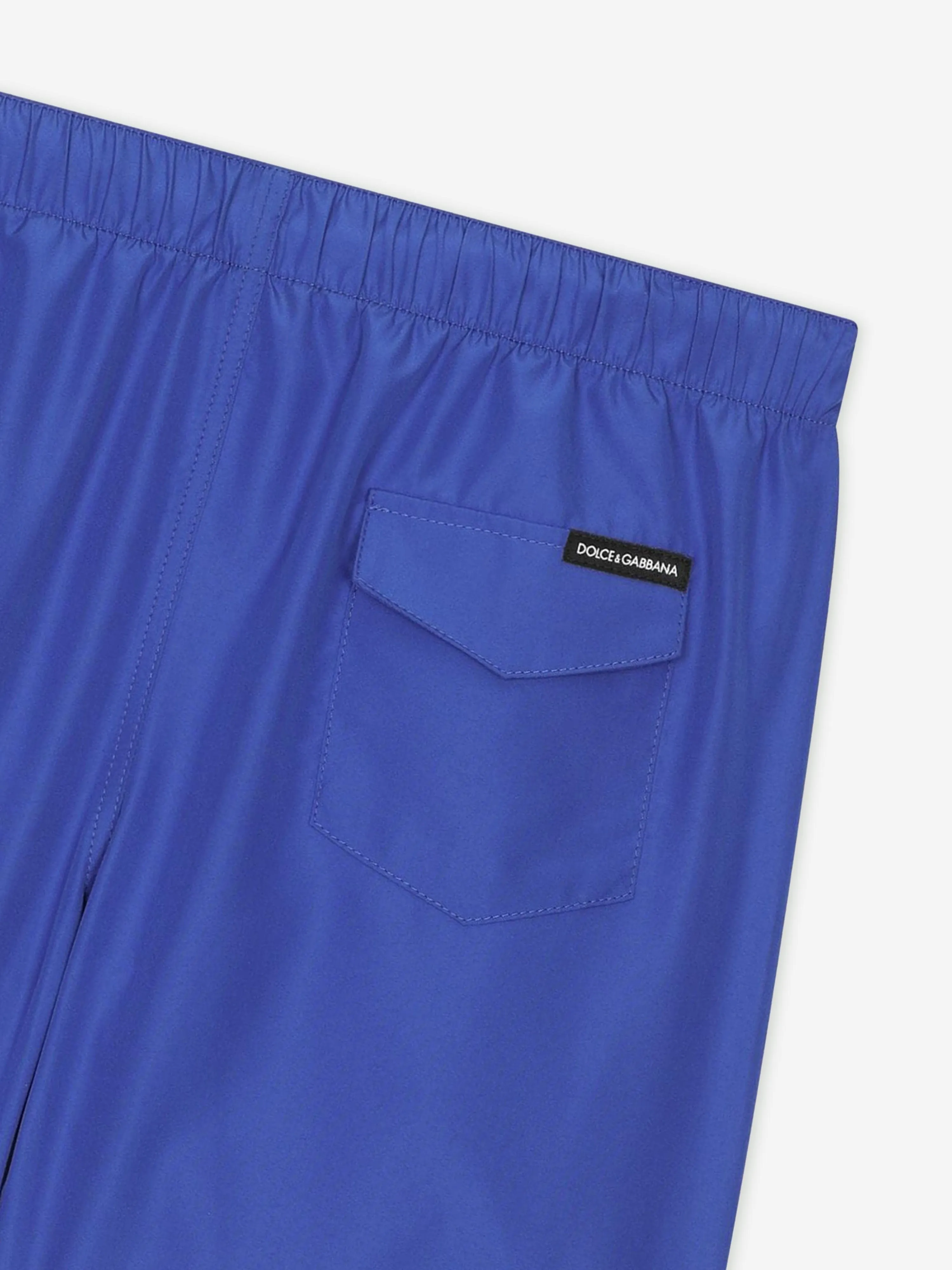 Dolce & Gabbana Boys Milano Logo Badeshorts in Blau