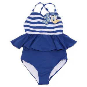 Donald Duck Badeanzug in Blau & Weiß gestreift