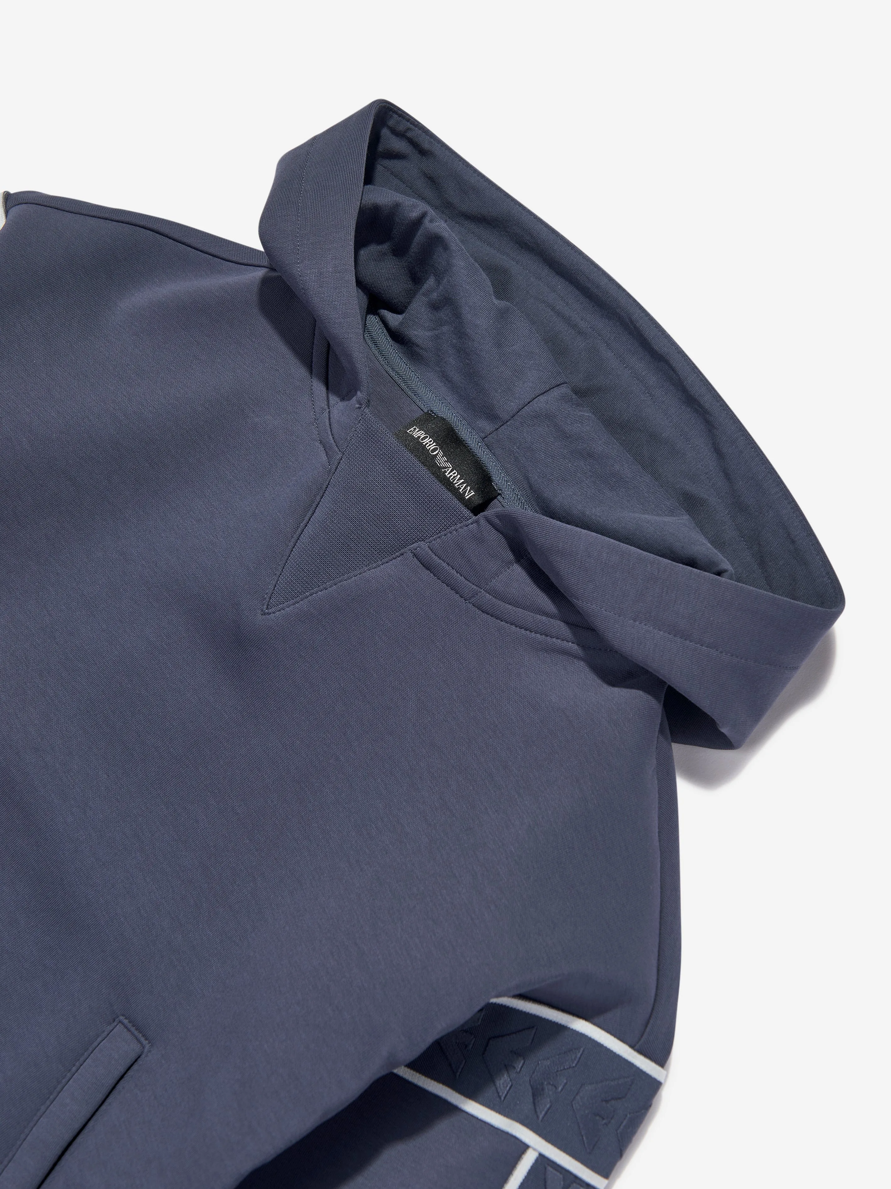 Emporio Armani Jungen Logo Hoodie in Blau