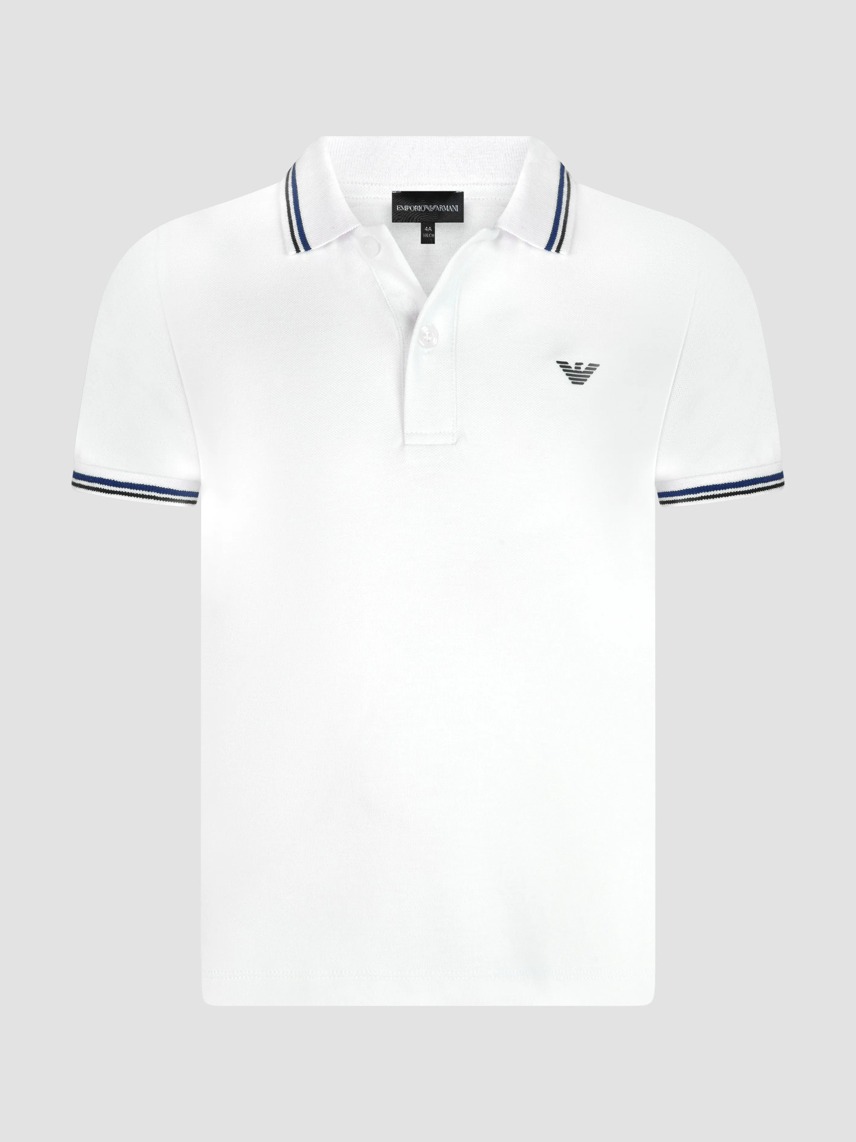 Emporio Armani Jungen Logo Polohemd in Weiß