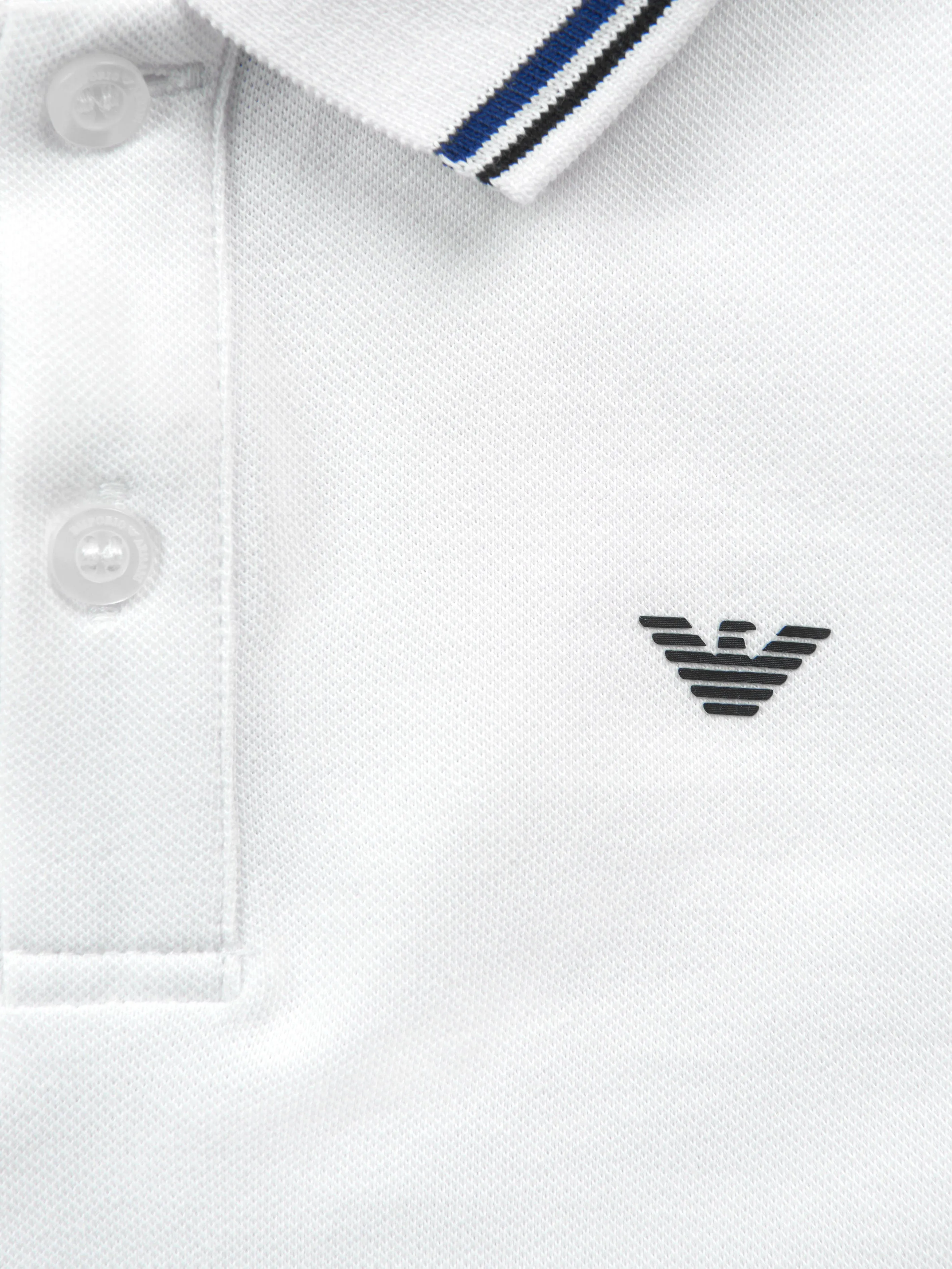 Emporio Armani Jungen Logo Polohemd in Weiß