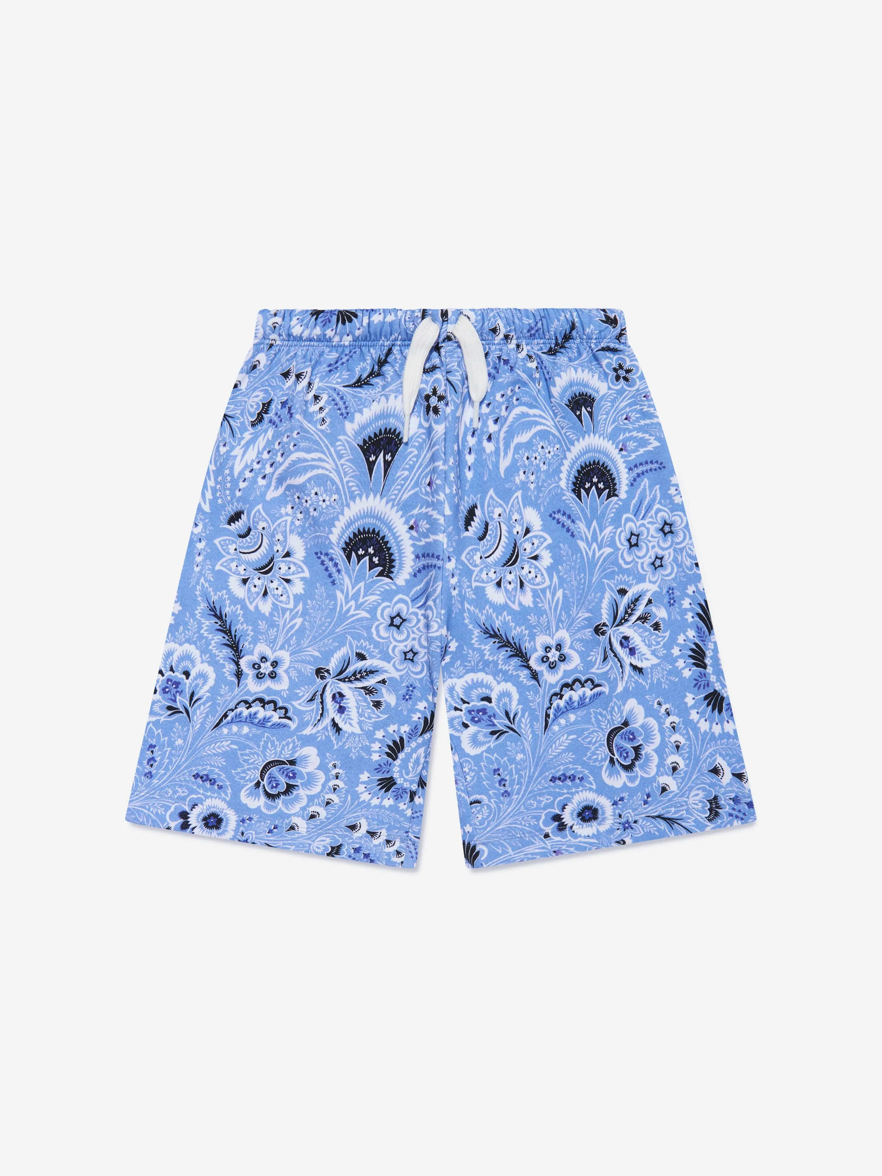 Etro Boys Floral Paisley Shorts in Blau