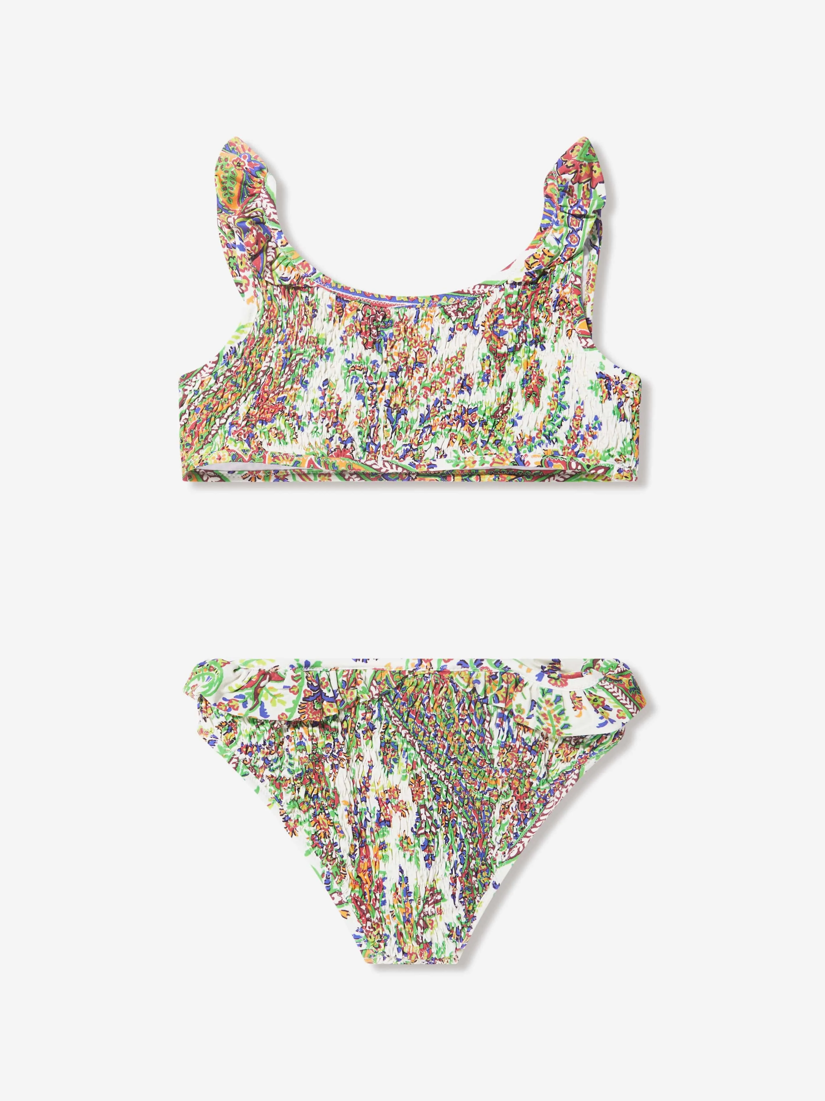 Etro Girls Floral Paisley Bikini in Mehrfarben