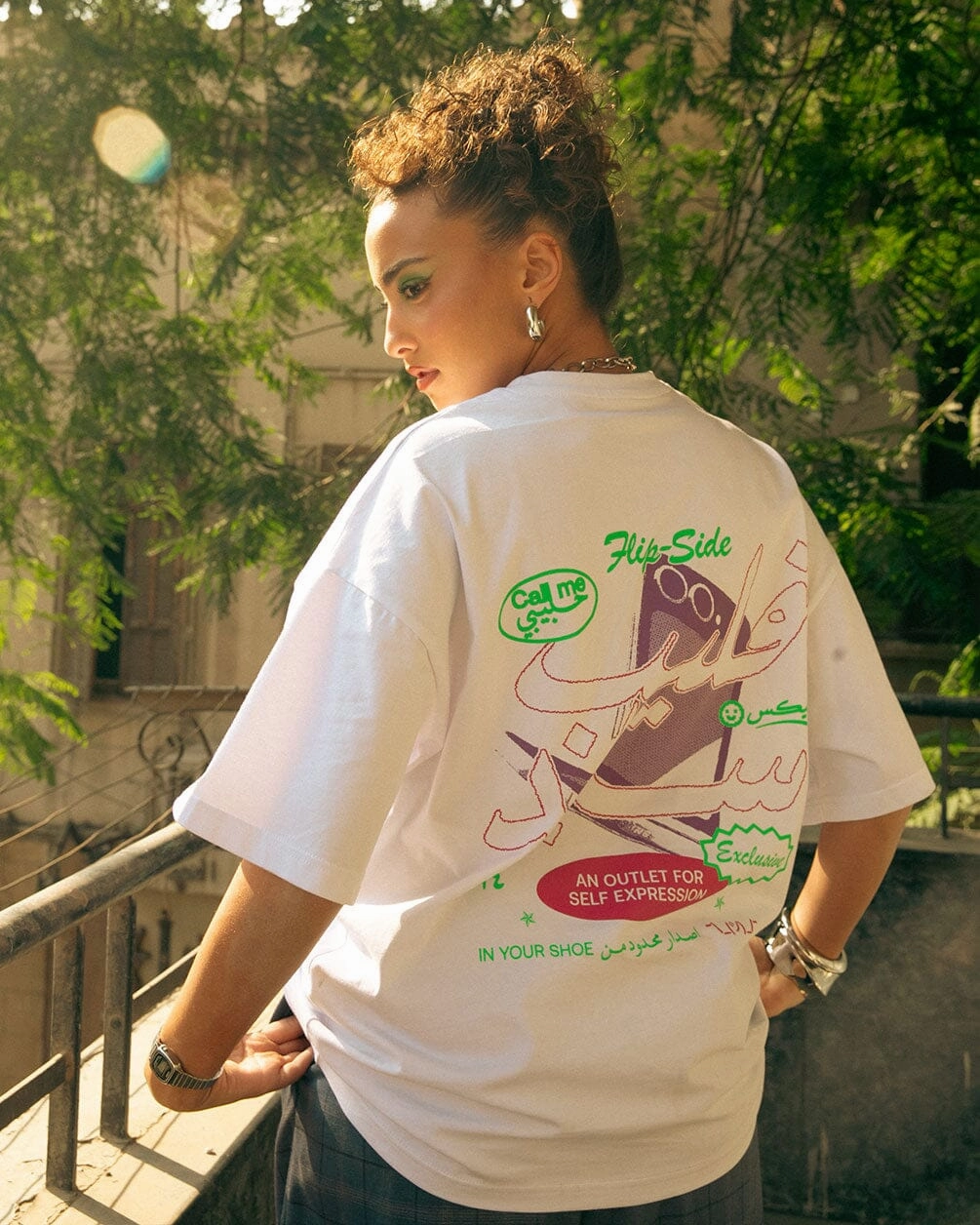 FlipSide Printed Oversized Tee